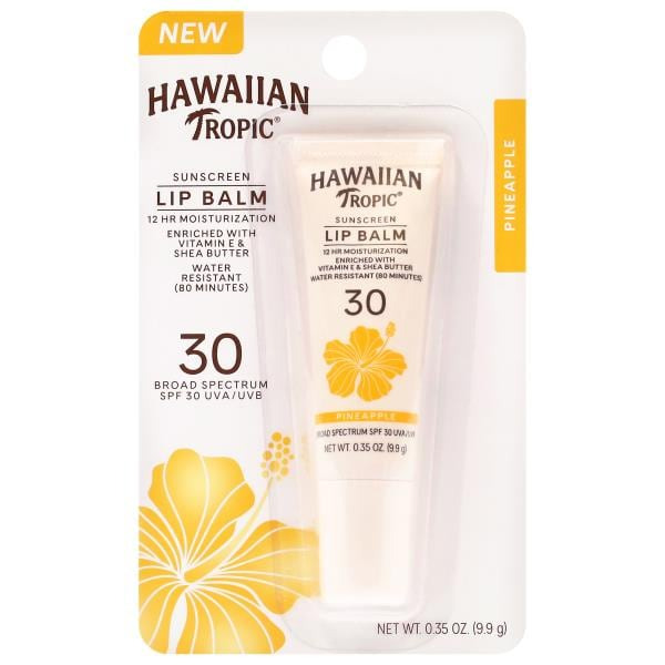 Hawaiian Tropic Sunscreen Broad Spectrum SPF 30 Pineapple Lip Balm