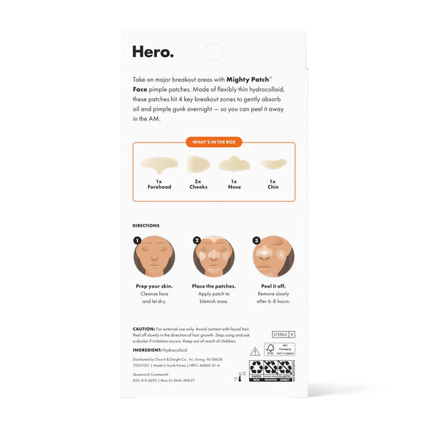 Hero Cosmetics Mighty Patch Mighty Patch Face, XL Hydrocolloid Face Mask for Acne - Image 2