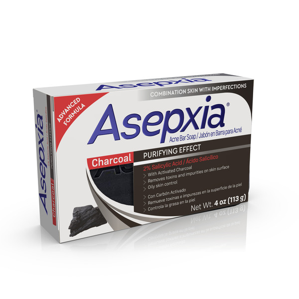 Asepxia Activated Charcoal Cleansing Bar with 2% Salicylic Acid - Image 3