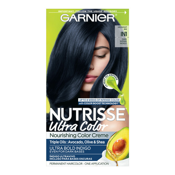 Garnier Nourishing Bold Permanent Hair Color Creme, IN1 Dark Intense Indigo