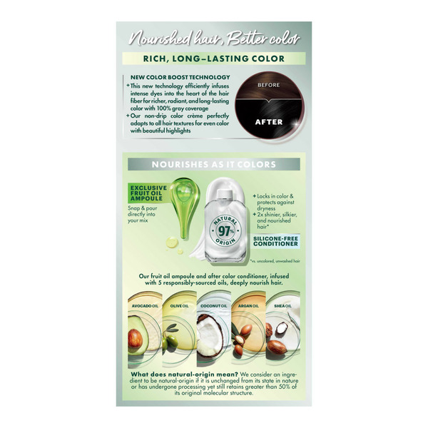 Garnier Nourishing Hair Color Creme with Five Oils, 10 Black (Licorice) - Image 3