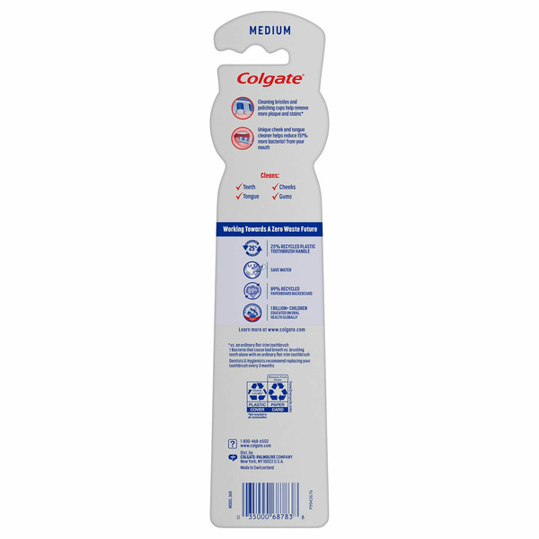 Colgate 360 Medium Toothbrushes with Tongue Cleaner - Image 4
