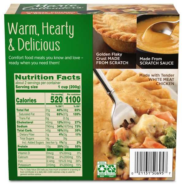 Marie Callender's Cheesy Chicken & Bacon Pot Pie, Frozen Meal - Image 6