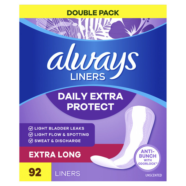 Always Daily Extra Protect Liners, Extra Long Length, Unscented Panty Liners - Image 10