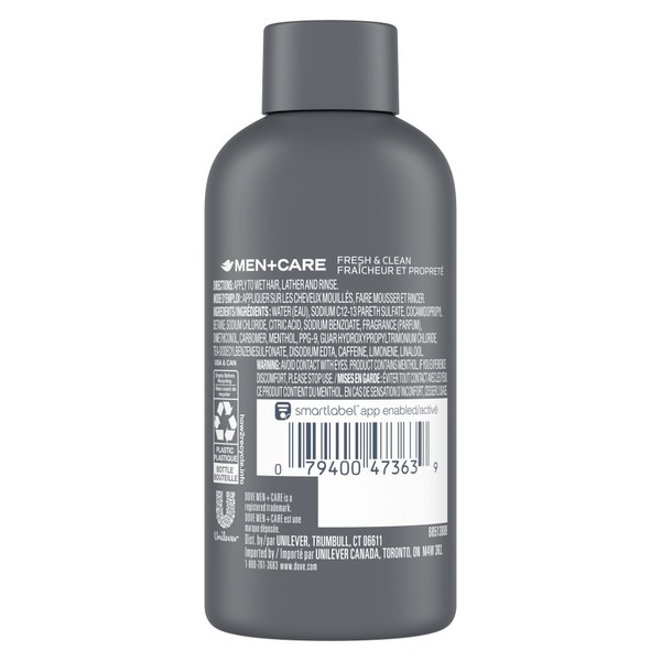 Dove Men+Care 2 In 1 Shampoo And Conditioner Fresh And Clean With Caffeine - Image 2
