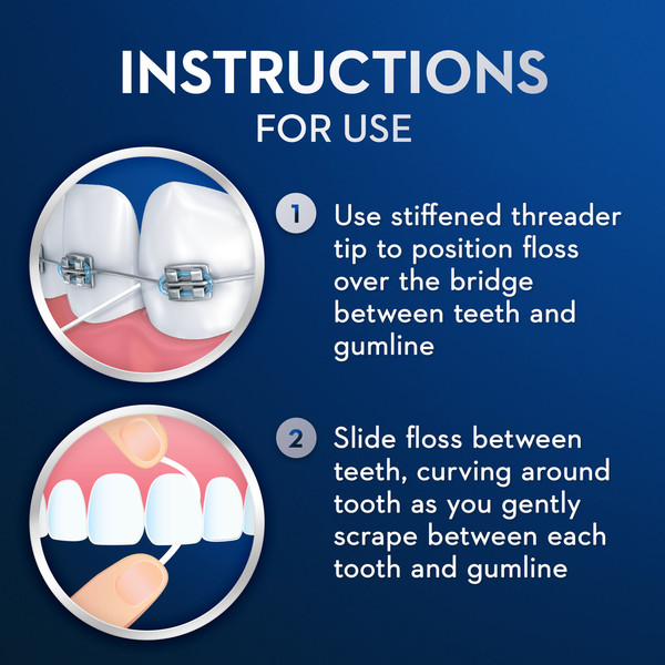 Oral-B Original Glide Pro-Health Threader Dental Floss for Bridges, Braces and Implants - Image 3