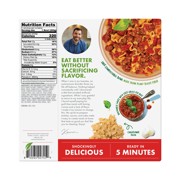 Kevin's Natural Foods Beef Bolognese Bowl - Image 4