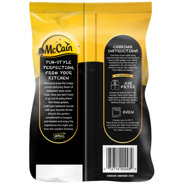 McCain Craft Beer Battered Onion Rings, 14 oz (Frozen Onion Rings) - Image 3