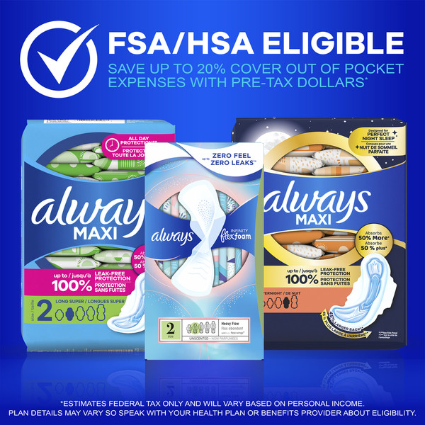 Always Maxi Pads with Wings, Size 2 - Image 8