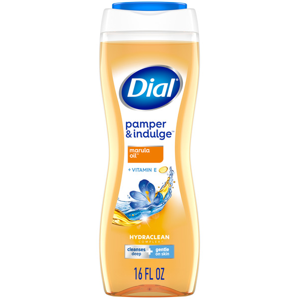 Dial Pamper & Indulge Body Wash, Marula Oil, Gentle on All Skin Types, 16 fl oz