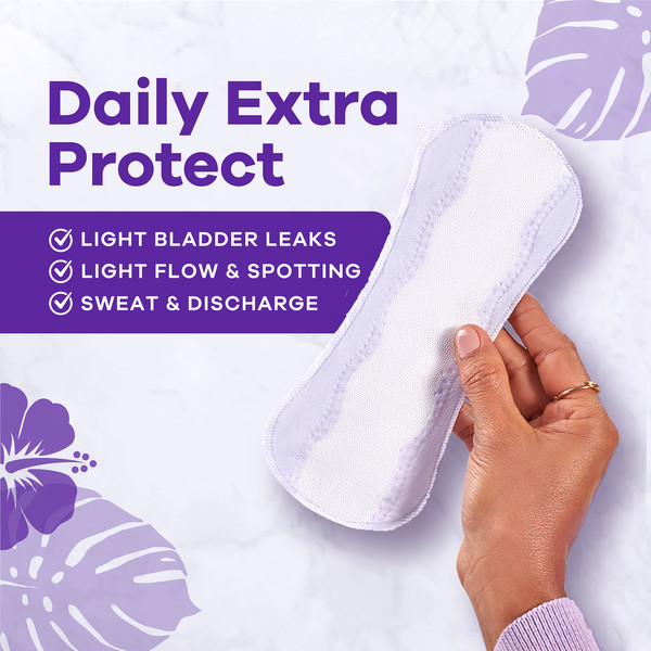 Always Daily Extra Protect Liners, Long Length, Unscented Panty Liners - Image 3