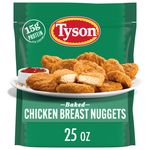 Tyson Frozen Baked Chicken Breast Nuggets, 25 oz