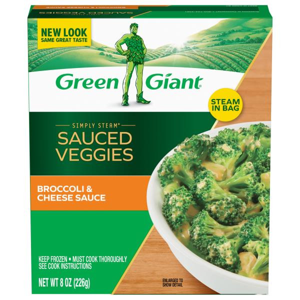 Green Giant Simply Steam Broccoli & Cheese Sauce, Frozen Vegetables