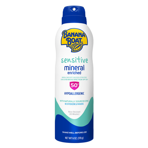 Banana Boat Sensitive Mineral Enriched Sunscreen Spray SPF 50+