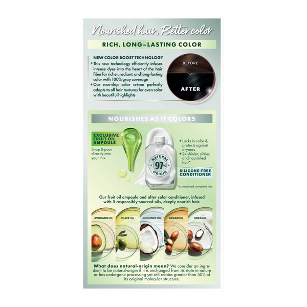 Garnier Nourishing Hair Color Creme with Five Oils, 11 Blackest Black (Peppercorn) - Image 3
