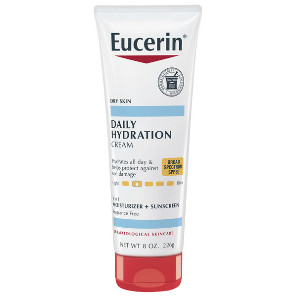 Eucerin Dry Skin 2 in 1 Moisturizer + Sunscreen Daily Hydration Cream