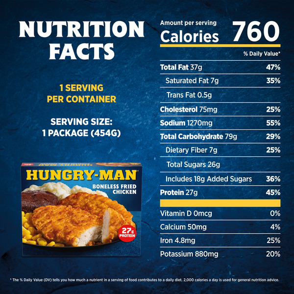 Hungry-Man Boneless Fried Chicken Frozen Meal - Image 8
