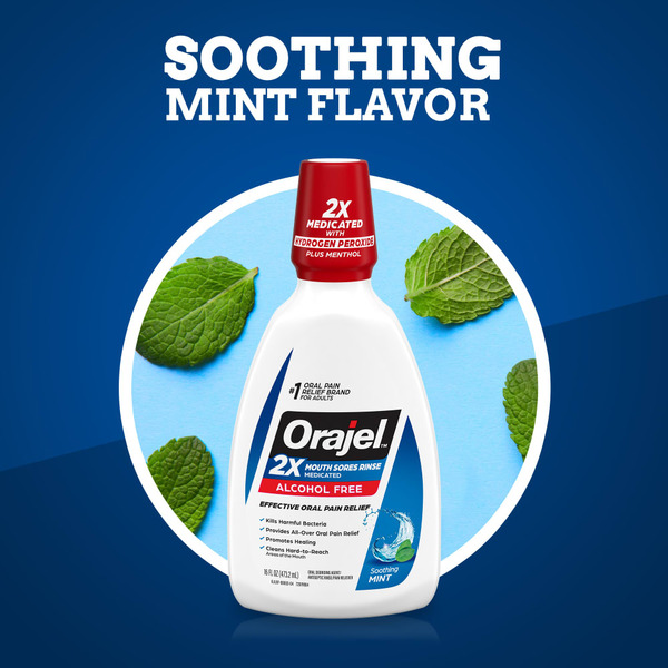 Orajel Fresh Mint Alcohol Free Antiseptic Rinse - Image 7