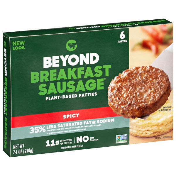 Beyond Meat Beyond Breakfast Sausage, Plant-Based Breakfast Patties, Spicy - Image 2