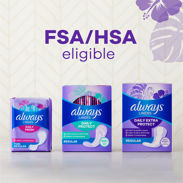 Always Daily Extra Protect Liners, Extra Long Length, Unscented Panty Liners - Image 9