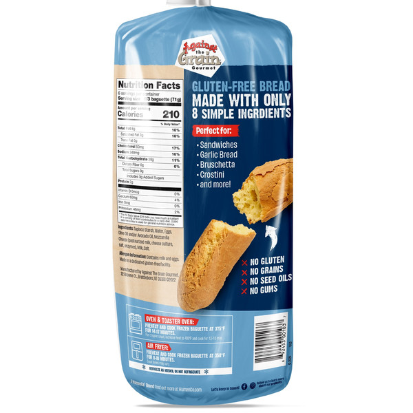 Against The Grain Original Baguettes, Gluten Free, Grain Free, Nut Free - Image 5