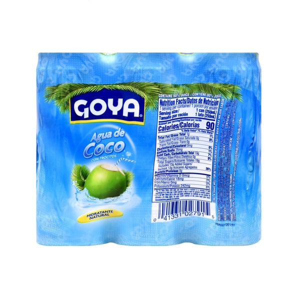 Goya Coconut Water, with Pulp, 6Pack RoomBox