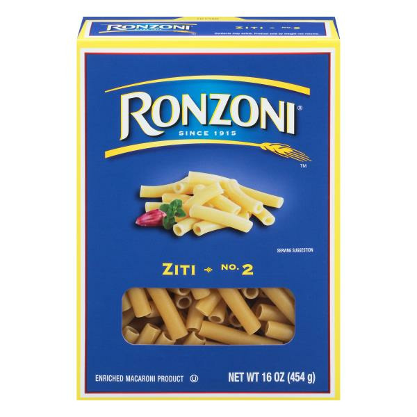 Ronzoni Ziti D Pasta For Thick