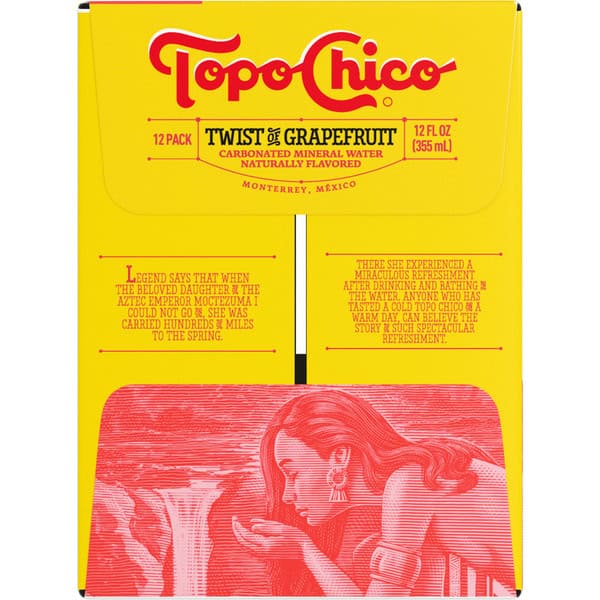 Topo Chico Sparkling Mineral Water Twist Of Grapefruit Glass Bottles