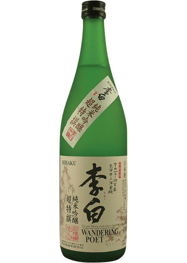 Rihaku Wandering Poet Junmai Ginjo Sake