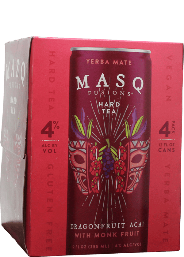 MASQ Fusions Hard Tea Dragonfruit Acai 4pk can