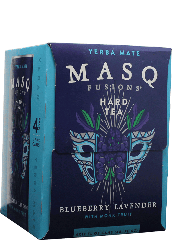 MASQ Fusions Hard Tea Blueberry Lavender 4pk can