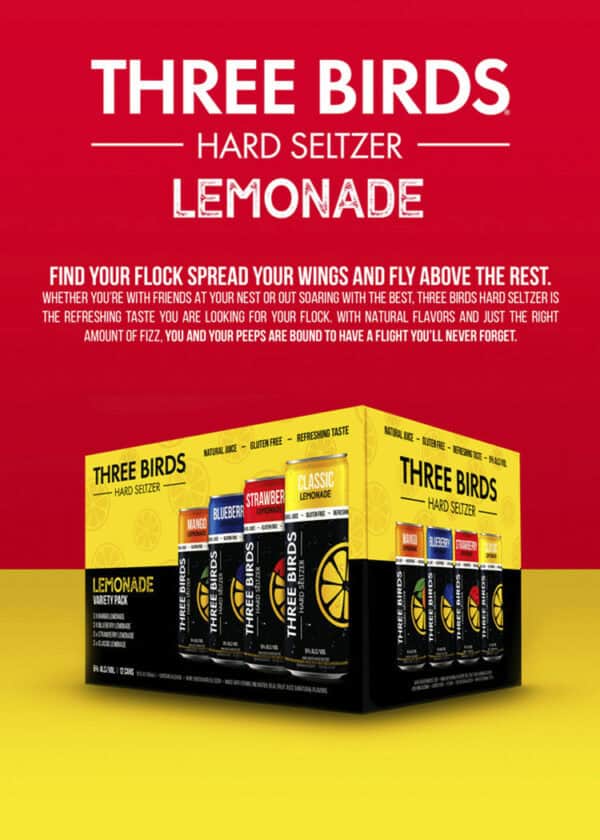 Three Birds Hard Seltzer Lemonade Variety - Image 2