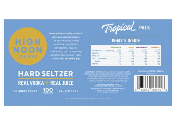 High Noon Hard Seltzer Tropical Variety Pack - Image 3