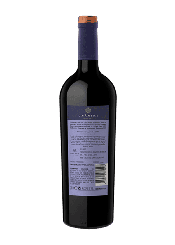 Mascota Vineyards Unanime Malbec, 2020 - Image 2