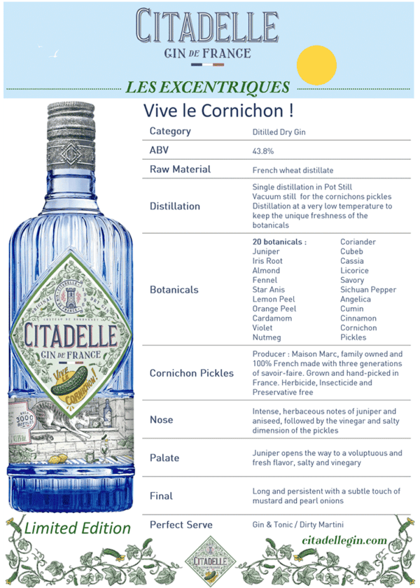 Citadelle Vive le Cornichon Gin - Image 2