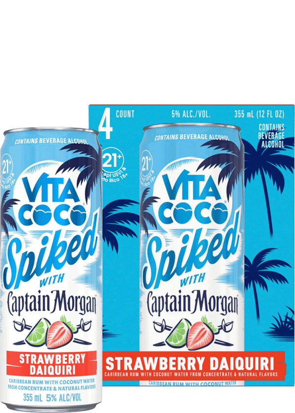 Vita Coco Spiked Capt Morgan Strawberry Daiquiri