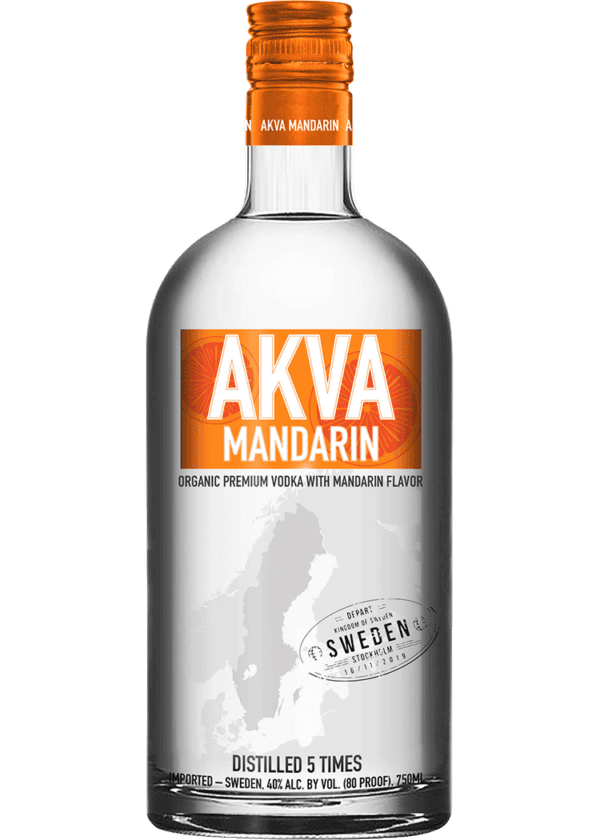Akva Mandarin Swedish Vodka