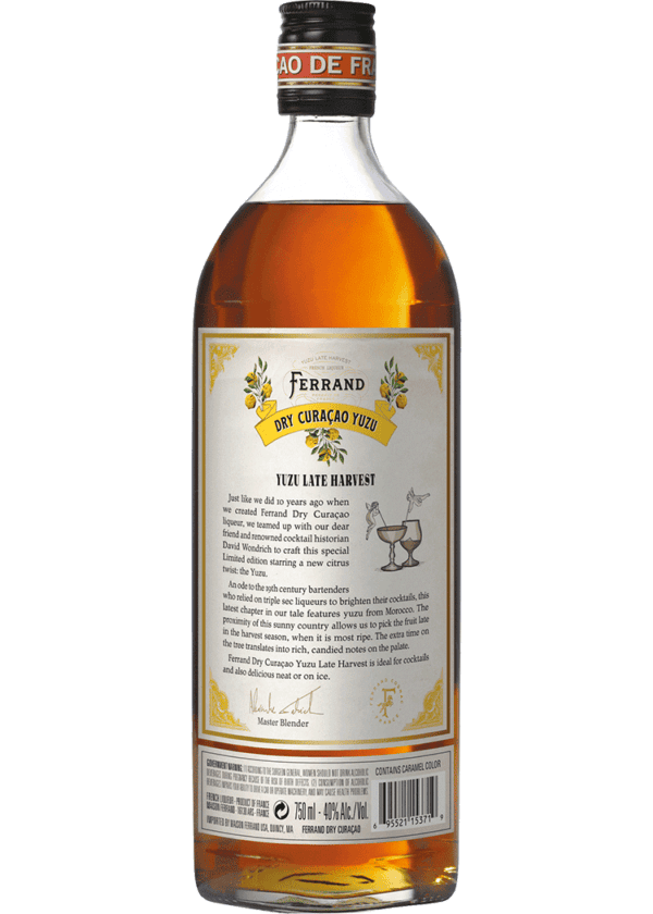 Ferrand Dry Curacao Yuzu Late Harvest Triple Sec Liqueur - Image 2