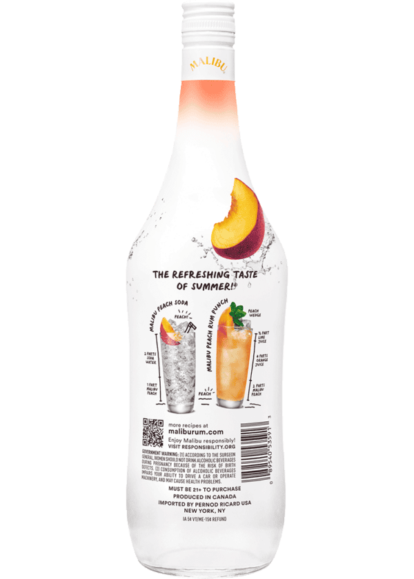 Malibu Peach Rum - Image 2