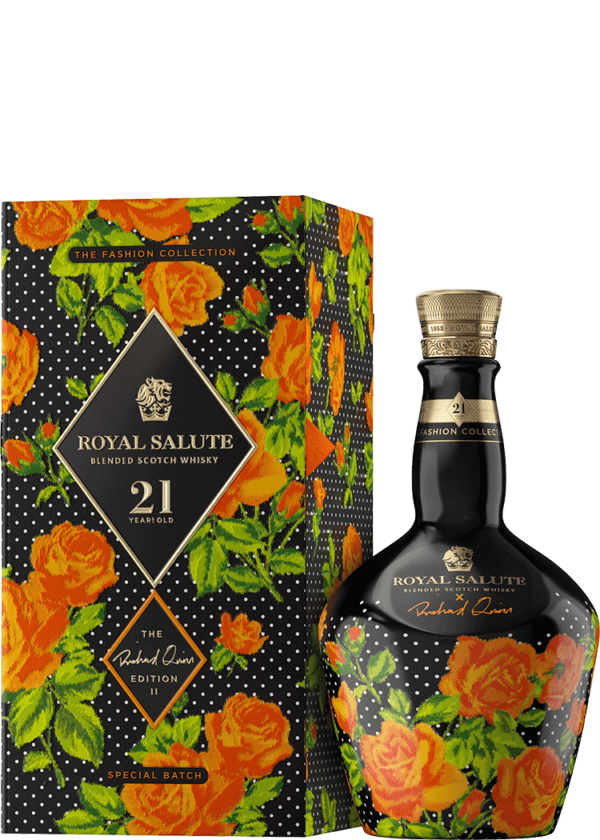 Royal Salute 21 Year Richard Quinn Edition Scotch Orange Bottle