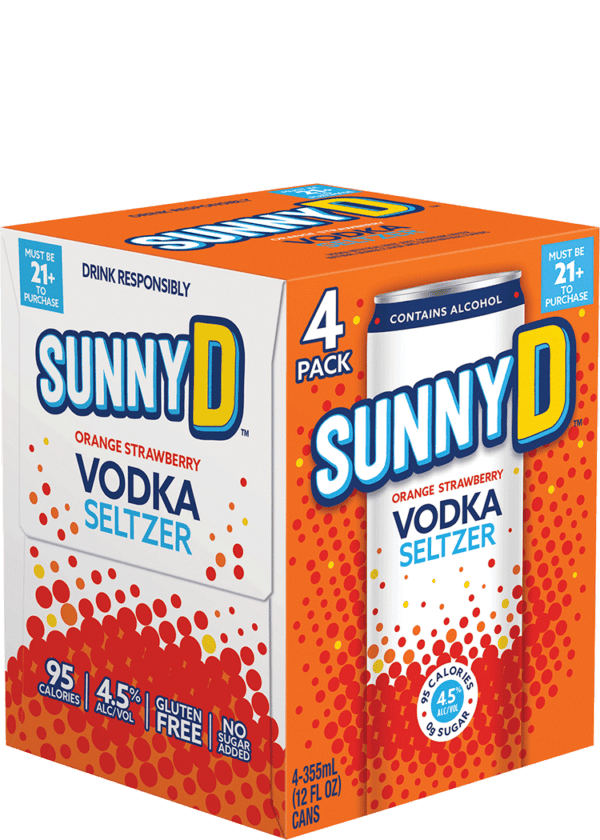 SunnyD Vodka Seltzer Orange Strawberry