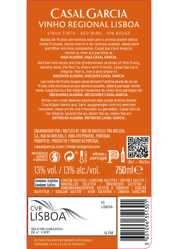Casal Garcia Lisboa Red Blend - Image 2