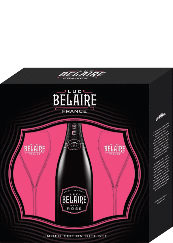 Luc Belaire Rose 750ml Flute Gift Set