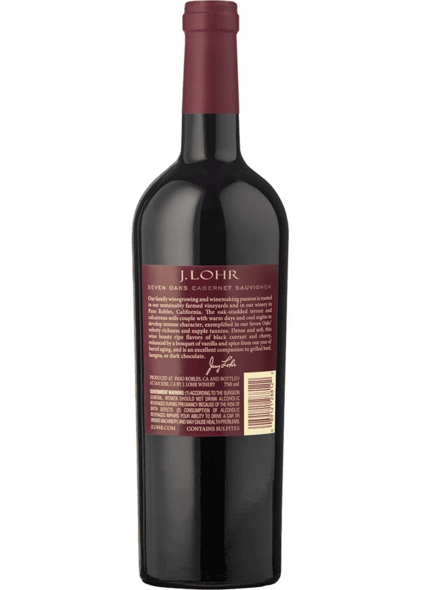 J. Lohr Estates Seven Oaks Cabernet Sauvignon - Image 2