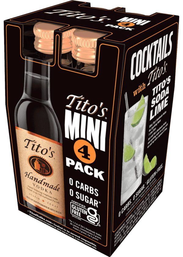 Tito's Handmade Vodka 50ml 4pk