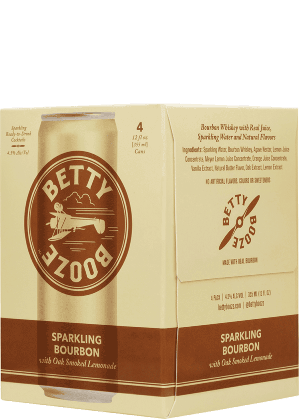 Betty Booze Sparkling Bourbon with Oak Smoked Lemonade