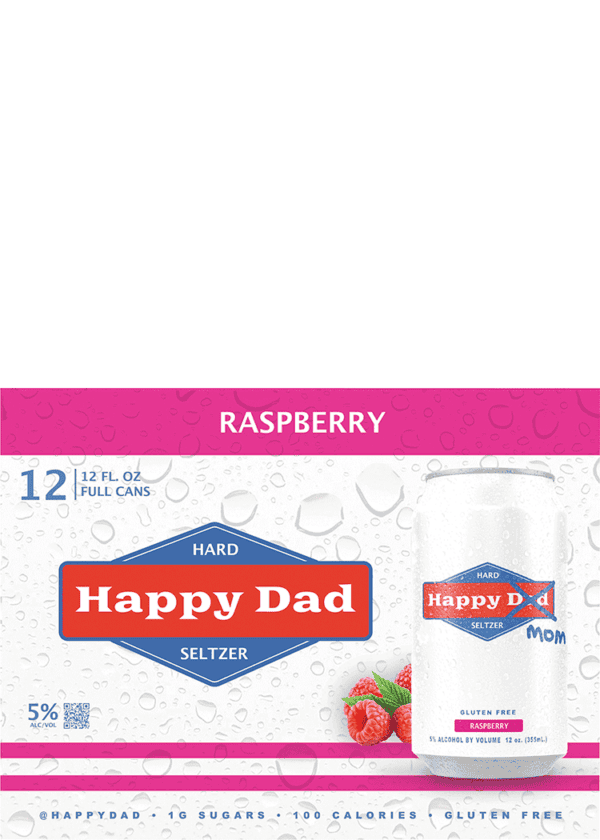 Happy Dad Hard Seltzer Raspberry Mom