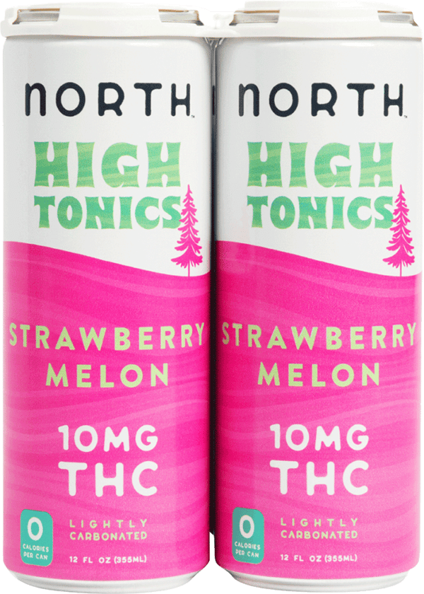 High Tonics THC 10mg Strawberry Melon Seltzer