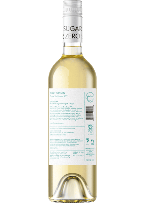 Bellissima ZERO Sugar Pinot Grigio - Image 2