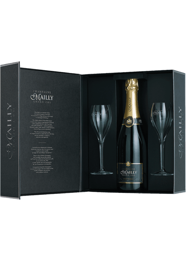 Mailly Grand Cru Champagne Gift with 2 Glasses